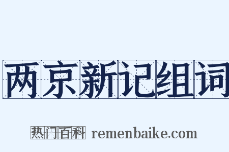 两京新记组词是什么意思的图片